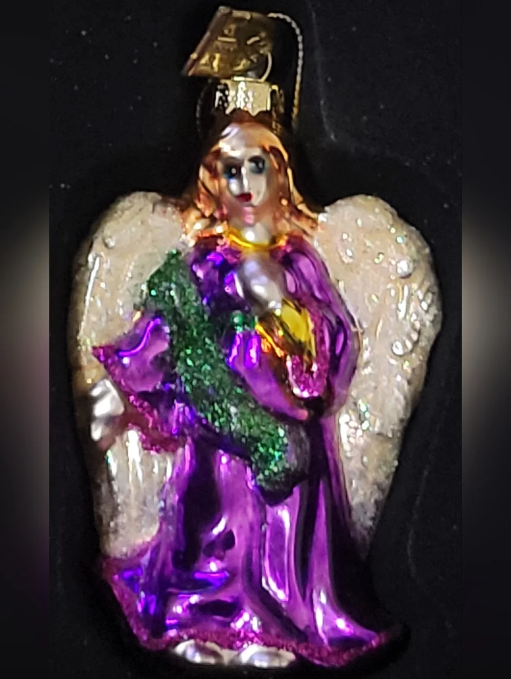 Thomas Pacconi Classics Angels Blown Glass Angel Christmas Ornaments - set of 10 - Picture 10 of 16